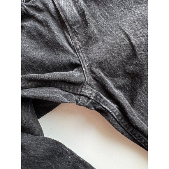 REFORMATION Jax Black Stretch High Rise Straight Jeans, Size 23 - Picture 4 of 12